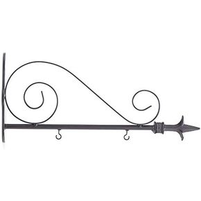 K&K Interiors 17544A 17.5 Inch Metal Arrow Holder, Black