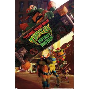 Trends International سلاحف النينجا: Mutant Mayhem - ملصق حائط من ورقة واحدة، 22.37 بوصة × 34.00 بوصة، نسخة غير مؤطرة