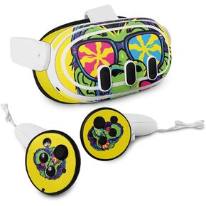 MightySkins Skin Compatible with Meta Quest 3 - Hypno Chimp | Protective, Durable, and Unique Vinyl Decal wrap Cover | Easy to Apply & Change Styles | Made in The USA