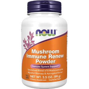 NOW Foods Supplements, Mushroom Immune Renew with Astragalus Root Extract, Immune System Support*, 3.5-Ounce