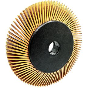 Radial Bristle Brush, 6 in x 1/2 in x 1 in 80 Grit (Yellow) with Adapter (Pack of 1) in Kuwait