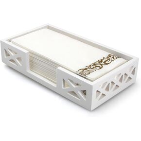 Wooden Bathroom Paper Towel Holder for Bathroom Napkin Holder Disposable Guest Bathroom Hand Towels Holder Decorative Table Napkin Holder Caddy Wood Rectangle Napkin Holder Towel Tray