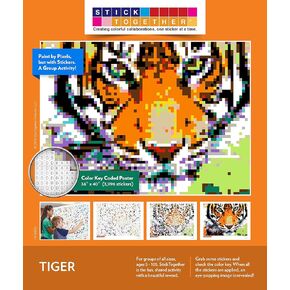 Huge Mosaic Puzzle Poster Kits | Group Project | No Mess Paint by Sticker | Stay at Home Activity | Classroom | One Sticker at a Time! | Large Butterfly | Learning Fun | 40" X 36" Giant Poster