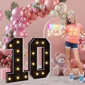 imprsv 3FT 30th Birthday Decorations Numbers: 30th Birthday Party Anniversary Decorations Large Light Up Numbers 30 for Him Her