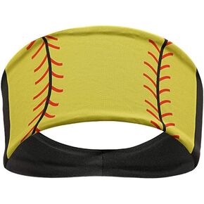 FY Baseball Headband Softball Headband Elastic Workout Headband (Softball Yellow)