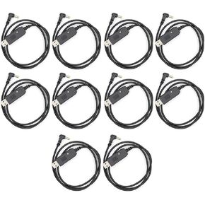 (10PCS) UV-5R USB Charger Cable UV-5R USB Charging Cable (2.5mm) with Indicator Light [2023 New Version] for BaoFeng Two Way Radios UV-5R UV-82 BF-F8HP UV-82HP UV-5X3 UV-5RE UV-S9 UV-9S Cable in Saudi Arabia