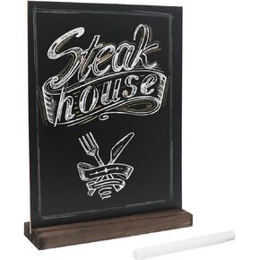 Tabletop Chalkboard Sign with Base Stand 4 Pack 8.5 x 11inch Double Side Standing Menu Boards Food Signs for Party Buffet Wedding Bar and Restaurant