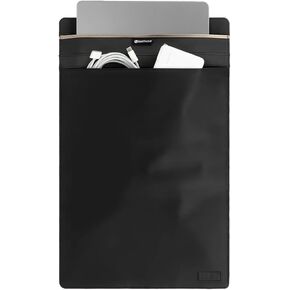 SLNT Weatherproof Nylon Faraday Bag with Silent Pocket Technology - Signal Blocking Device Vertical Sleeve for 13 inch & 15 inch Laptops and Tablets - Provides Instant Protection (Black Nylon, 13 in)