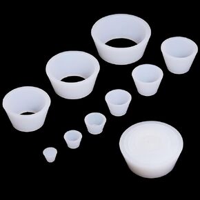 CHGCRAFT 9 Count Silicone Filter Adapter Cones Buchner Funnel Flask Adapter Set Premium & Durable Tapered Collar Rubber Stopper