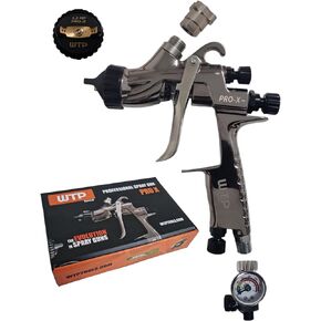 WTP TOOLS Spray Paint Gun PRO-X 1.3 MP + Air Regulator + Adapter + Brush + Tools - No Cup