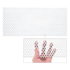 PATIKIL 19.7" x 9.8" 304 Stainless Steel Perforated Sheet, 0.31" Hole 19GA Expanded Metal Mesh Plate Screen Decorative Meshes for Ventilation Grill Smoking