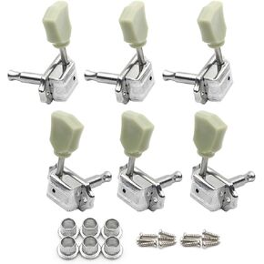 Swhmc 3R3L Green Tulip Button Machine Heads Vintage Style Guitar Tuning Pegs Tunner Machine Heads Tuning Pegs Tunner
