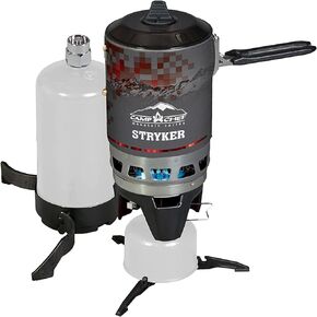 Camp Chef Mountain Series Stryker 200 - موقد تخييم متعدد الوقود لمعدات التخييم والطهي في الهواء الطلق - يستخدم البروبان أو الأيزوبيوتان