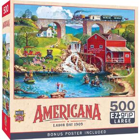 MasterPieces 500 Piece EZ Grip Jigsaw Puzzle for Adults, Family, Or Youth - Labor Day 1909-19.25"x26.75"