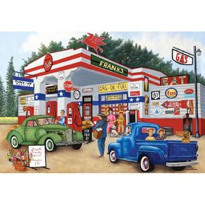 Bits and Pieces - 1000 Piece Jigsaw Puzzle for Adults 20"X27" - Frank's Friendly Service - Americana Summer 1000 pc Jigsaw by Artist Kay Lamb Shannon