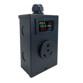 BUYSFORLIFE TT-30 Outlet Meter Box Installation Kit Assembly Required for Custom Application w/Box, Recepticle, LCD Meter, Screws, Cable Gland 110-240v Ampmeter, Voltmeter, Monitor Energy Usage