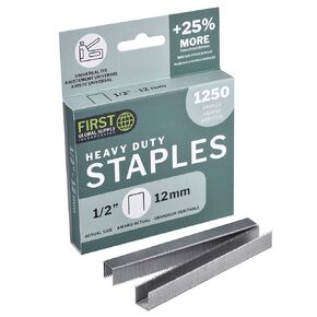 FGS Heavy Duty Saw Point Staples I 1/2" 12mm I 1,250 Pack I Universal Fit I T50 I