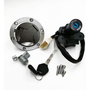 Ignition Switch Kit For Kawasaki Ninja 250R EX250J 300 EX300 2008-2015 W/ Fuel Gas Cap Tank Cover , 2 Keys