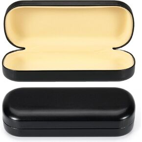 Arouselove Hard Shell Eyeglass Case, Classic Portable Glasses Case with Cleaning Cloth