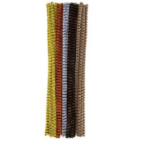 Animal Print Fuzzy Craft Sticks Spiral Pipe Cleaners - 50 Count - 12 Inches Long