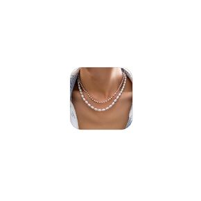 Pearl Necklace Men Baroque Faux Pearl Necklace for Boys Necklace for Men Jewelry Gifts for Him
