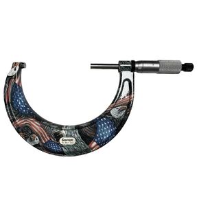Starrett Outside Micrometer with One-Piece Spindle, Satin Chrome Finish and Tapered Frame - Quick and Easy Adjustment, 1-2" Range, .0001" Graduations - T436.1XRL-2