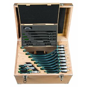 Mitutoyo 103-908-40 Outside Micrometer Set with Standards, 0-12" Range, 0.0001" Resolution, 12 Pieces