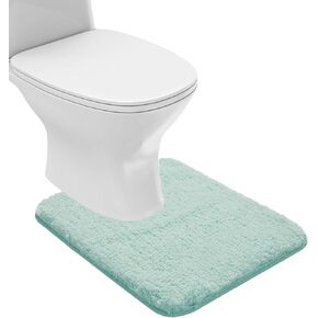 Suchtale Non Slip Bath Mat (16 x 24, Blue) Water Absorbent Soft Microfiber Rug Machine Washable Thick Plush Shaggy Bath Rug for Bathroom, Shower
