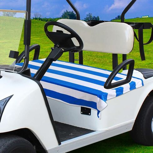 QIULIBMH Golf Cart Seat Covers 100% Microfiber Stripe Golf Cart Seat Towel Blanket Fits Most Golf Cart Seat Golf Cart Accessories 51''x 31'' in Saudi Arabia