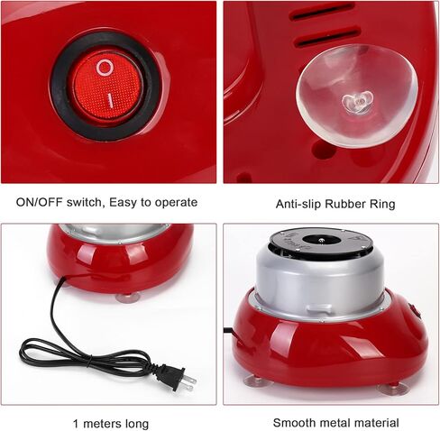 VAlinks Electric Cotton Candy Machine, Cotton Candy Maker with Splash-Proof Plate, Homemade Sweet for Home Family Birthday Party, Children's Day, Christmas & Wedding, Red in Kuwait