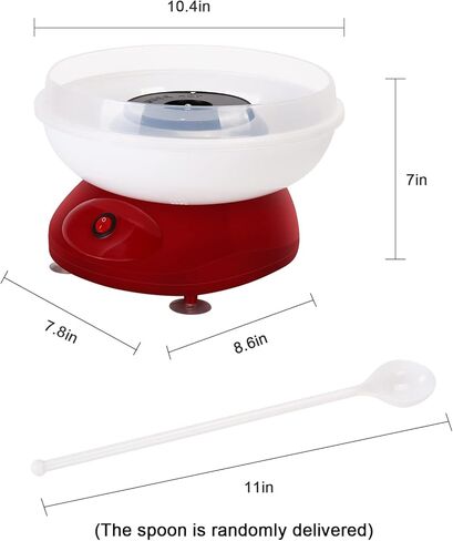 VAlinks Electric Cotton Candy Machine, Cotton Candy Maker with Splash-Proof Plate, Homemade Sweet for Home Family Birthday Party, Children's Day, Christmas & Wedding, Red in Kuwait
