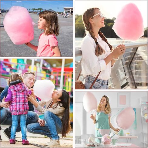 VAlinks Electric Cotton Candy Machine, Cotton Candy Maker with Splash-Proof Plate, Homemade Sweet for Home Family Birthday Party, Children's Day, Christmas & Wedding, Red in Kuwait