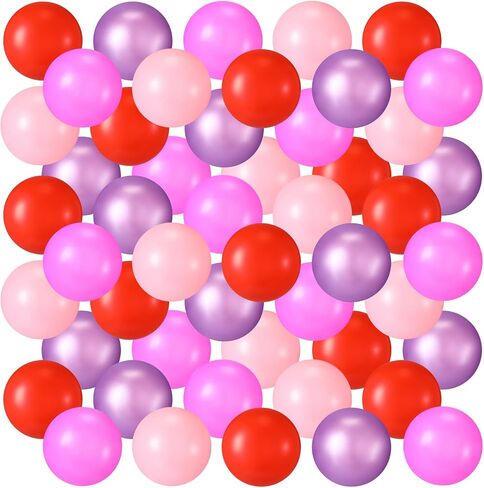 Shappy 180 Pcs Soft Plastic Ball, Crush Proof Ocean Balls Valentine's Toy Balls for Boys Girls Photo Booth Props Play Tent Swimming Pool(Pink Tone) in Saudi Arabia