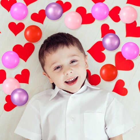 Shappy 180 Pcs Soft Plastic Ball, Crush Proof Ocean Balls Valentine's Toy Balls for Boys Girls Photo Booth Props Play Tent Swimming Pool(Pink Tone) in Saudi Arabia