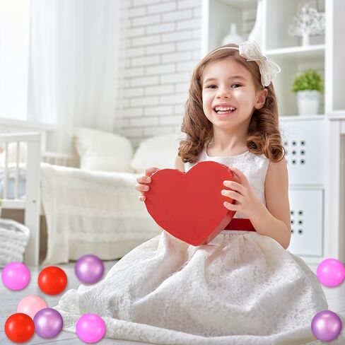 Shappy 180 Pcs Soft Plastic Ball, Crush Proof Ocean Balls Valentine's Toy Balls for Boys Girls Photo Booth Props Play Tent Swimming Pool(Pink Tone) in Saudi Arabia