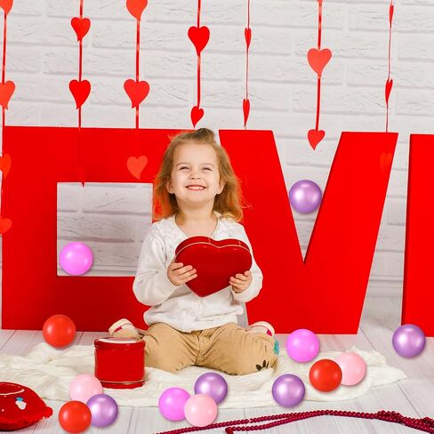 Shappy 180 Pcs Soft Plastic Ball, Crush Proof Ocean Balls Valentine's Toy Balls for Boys Girls Photo Booth Props Play Tent Swimming Pool(Pink Tone) in Saudi Arabia