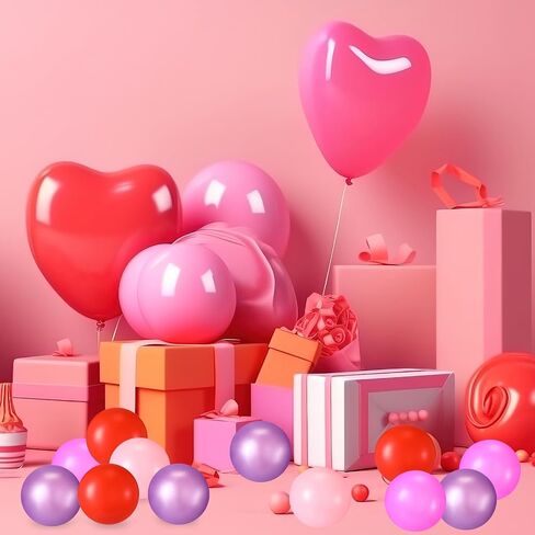 Shappy 180 Pcs Soft Plastic Ball, Crush Proof Ocean Balls Valentine's Toy Balls for Boys Girls Photo Booth Props Play Tent Swimming Pool(Pink Tone) in Saudi Arabia