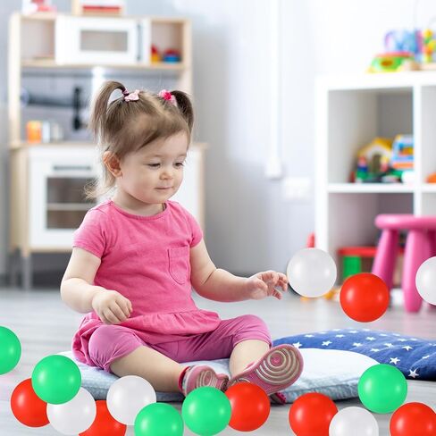 Shappy 180 Pcs Soft Plastic Ball, Crush Proof Ocean Balls Valentine's Toy Balls for Boys Girls Photo Booth Props Play Tent Swimming Pool(Pink Tone) in Saudi Arabia