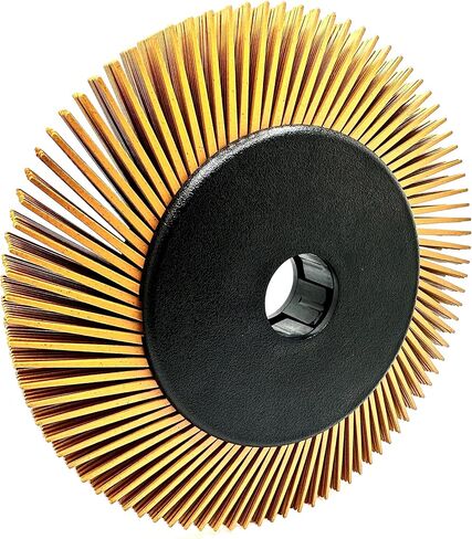 Radial Bristle Brush, 6 in x 1/2 in x 1 in 80 Grit (Yellow) with Adapter (Pack of 1) in Kuwait