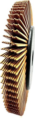 Radial Bristle Brush, 6 in x 1/2 in x 1 in 80 Grit (Yellow) with Adapter (Pack of 1) in Kuwait