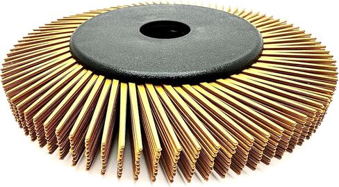Radial Bristle Brush, 6 in x 1/2 in x 1 in 80 Grit (Yellow) with Adapter (Pack of 1) in Kuwait
