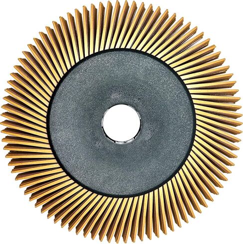 Radial Bristle Brush, 6 in x 1/2 in x 1 in 80 Grit (Yellow) with Adapter (Pack of 1) in Kuwait