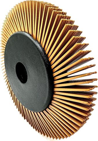 Radial Bristle Brush, 6 in x 1/2 in x 1 in 80 Grit (Yellow) with Adapter (Pack of 1) in Kuwait