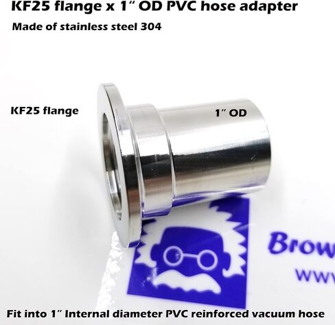 KF25 PVC bellow PVC Reinforced Hose with KF25 Flange Fittings for foreline Vacuum Application (6ft / 1828 mm KF25 flange) in Saudi Arabia