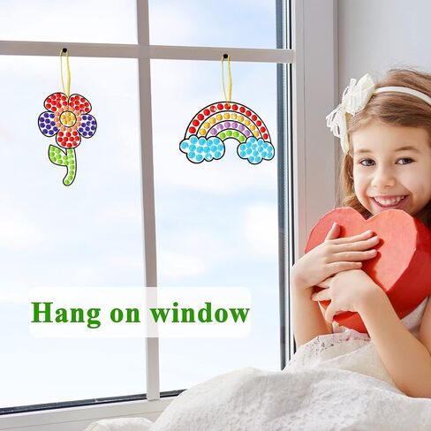 Spring Flower Arts and Crafts, Art Crafts Suncatcher Kits for Children Teenagers Kids at 6-8, DIY Diamond Painting Kits for Girls at 4 5 10 12 in Saudi Arabia