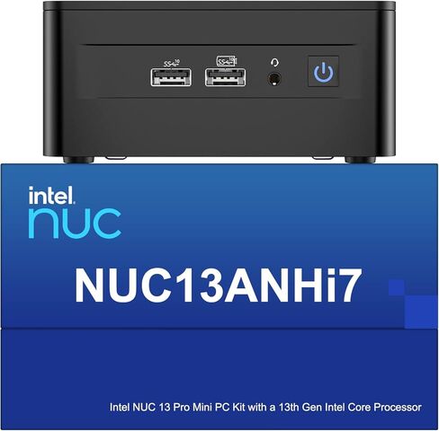 Intel NUC 13 Pro NUC13ANHi7 Arena Canyon Mini PC, Core i7-1360P, Barebones, NO RAM, NO SSD, NO OS, Mini Computers for Business Home Office, Support 8K/4K Quad Display/WiFi 6E/BT 5.3/Thunderbolt 4 in Saudi Arabia