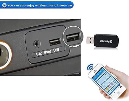 إيكوجير؟ USB بلوتوث استقبال الموسيقى الصوت محول للهواتف مكبر الصوت PC 3.5mm ستيريو + ABEL رباط للكابل in Saudi Arabia