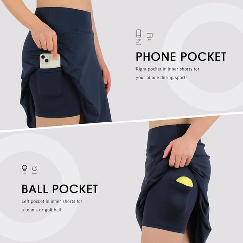 ANIVIVO Women's 20" Knee Length Skorts Golf Tennis Skirt for Women Activity Casual Skort with Pockets High Waist in Kuwait