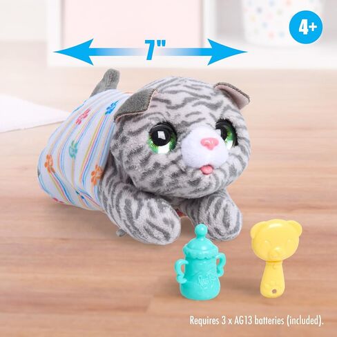 furReal Newborns Kitty Interactive Pet, Small Plush Stuffed Animal Cat with Sounds and Movement, Kids Toys for Ages 4 Up by Just Play in Saudi Arabia