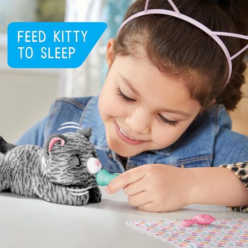 furReal Newborns Kitty Interactive Pet, Small Plush Stuffed Animal Cat with Sounds and Movement, Kids Toys for Ages 4 Up by Just Play in Saudi Arabia